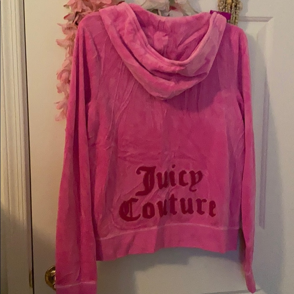 Juicy Couture Bubblegum Pink velour Jacket Hoodie
